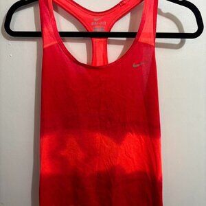 Nike Dri Fit Orange Red Workout Tank Women's Size Medium